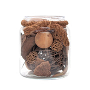 Barattolo Decorativo Flora in Vetro con Piante Essiccate
