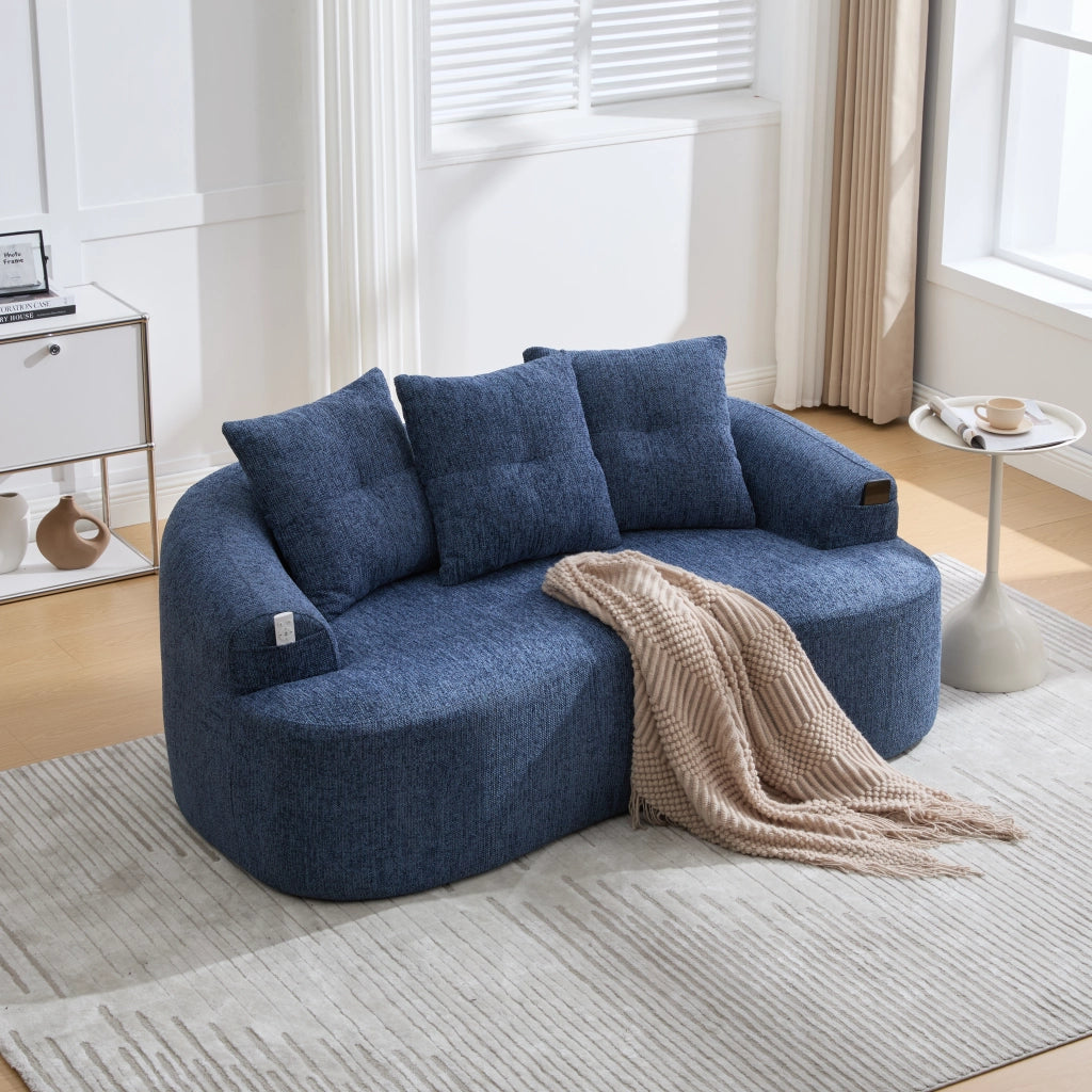Divano 2 Posti Velluto ¨C Xylo ¨C Cuscini Decorativi, Design Compatto