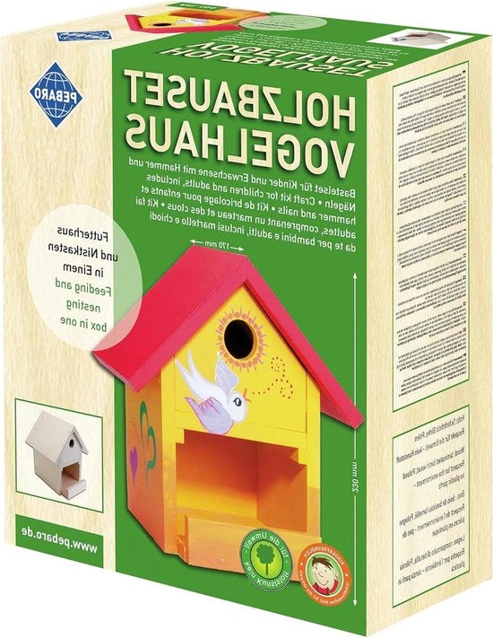 Set di costruzione per hobby e bambini - inclusi 9 tavole di legno di betulla non trattato - martello e chiodi - idea regalo per hobby e bambini - 466