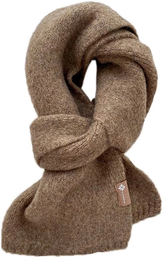 Scialle Donna e Uomo - Invernale - Scialle a Maglia - Soffice e Caldo - Marrone - Unisex - Ideale per Primavera Autunno e Inverno