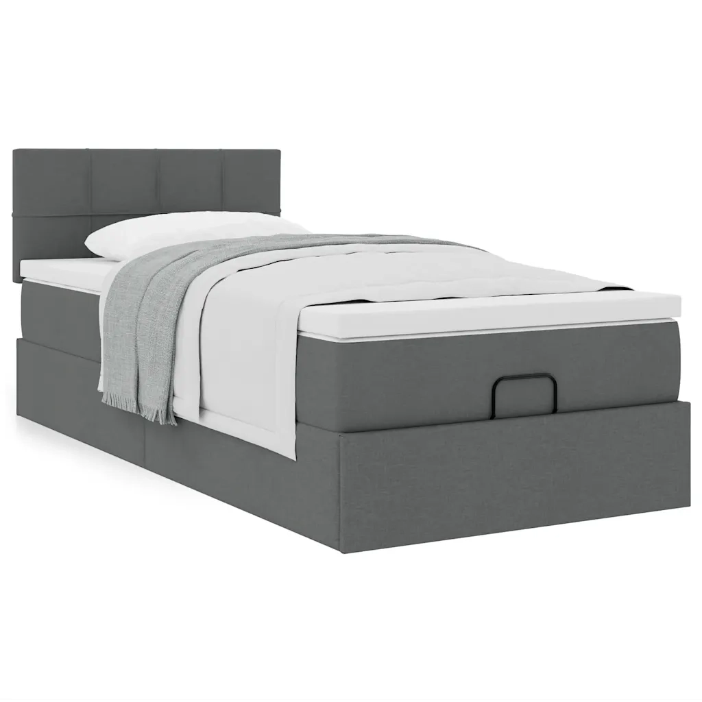 Struttura Letto Pouf con Materasso 180x200 cm in Tessuto 3311415
