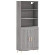 Credenza | Madia | Buffet da pranzo | Armadio da pranzo Grigio Sonoma 69,5x34x180 cm in Legno Multistrato