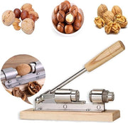 Kraker per noci, forza manuale noci kraker, noci di pecan kraker, tappo di noce di walnuts, tavolo di apertura di cucina con base in legno e manico per noci di pecan, noci di ciliegio, mandorle noci di walnuts
