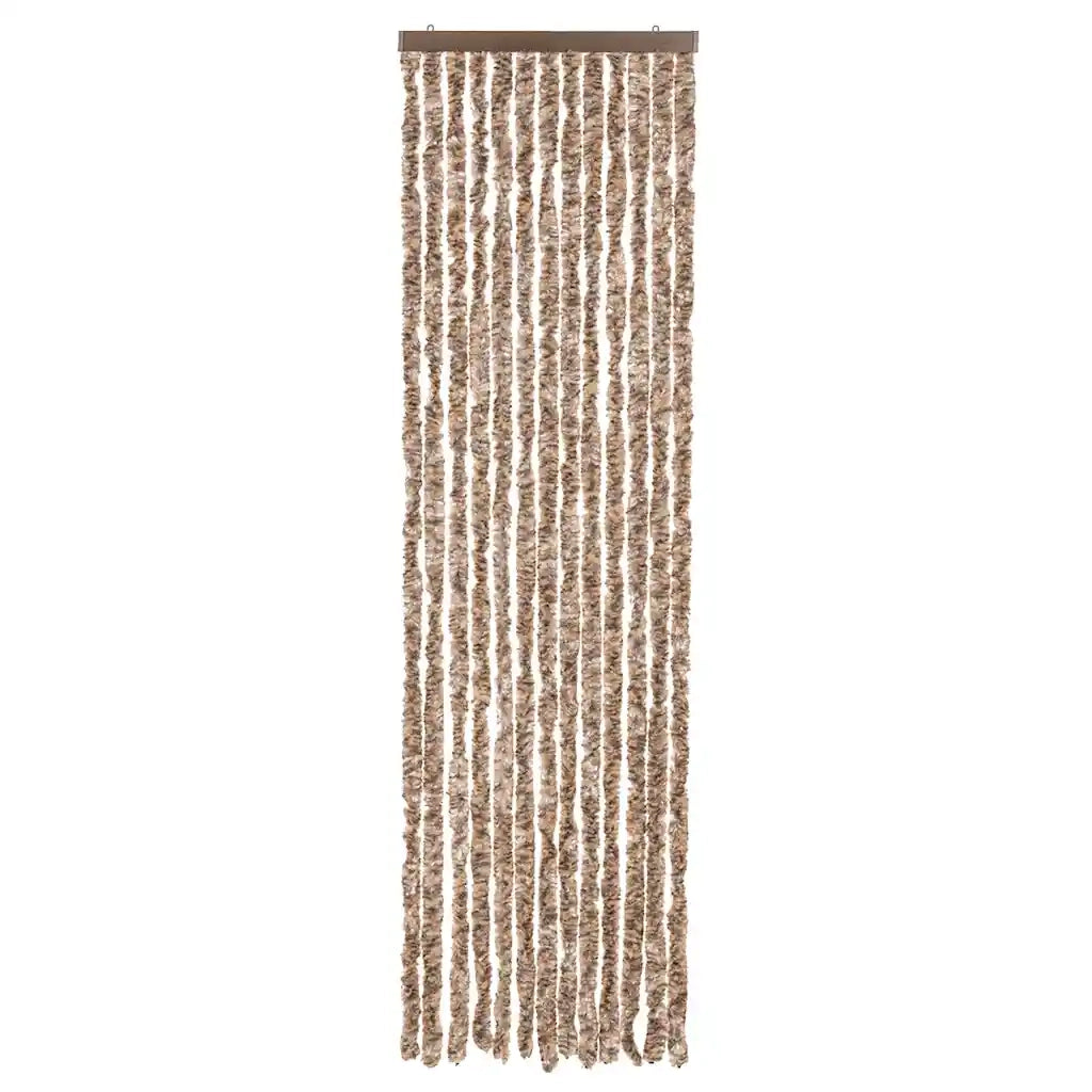 Tenda Antimosche Beige e Marrone Scuro 56x200 cm in Ciniglia CFW7495056