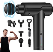 Strumento di massaggio, apparecchiatura di massaggio muscolare, apparecchiatura di massaggio profondo, con 6 velocità, pistola per fascia, con indicatore di carica LED, dispositivo di massaggio manuale elettrico