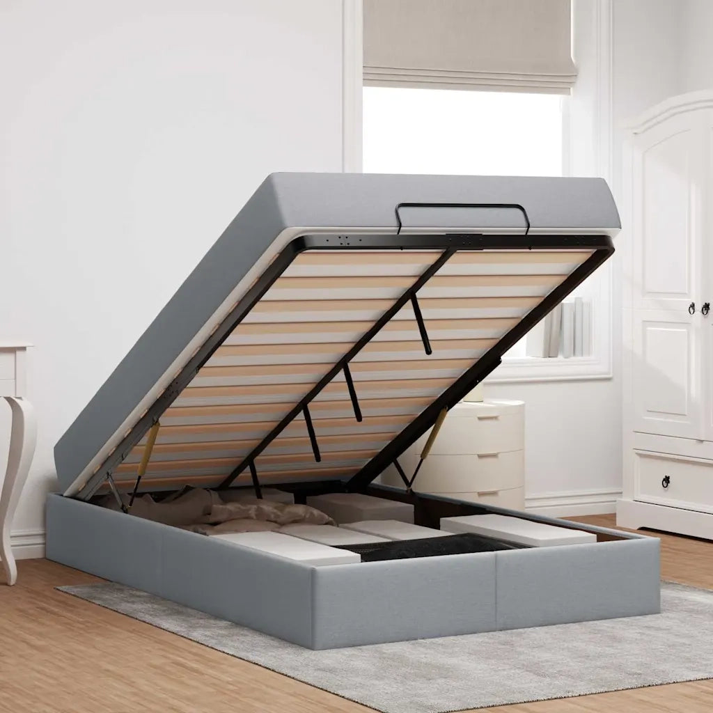 vidaXL Struttura del letto Grigio chiaro 120 x 200 cm Tessuto