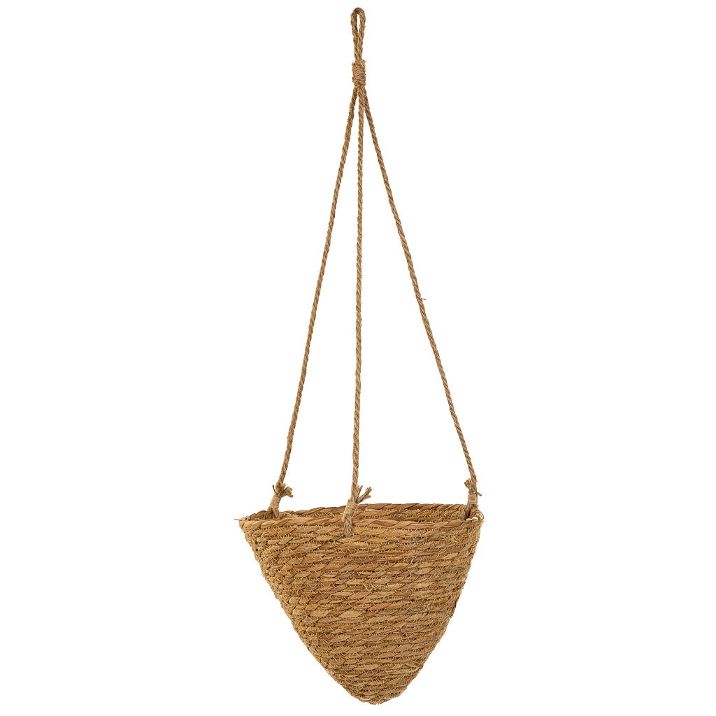 Cestini pensili in fibra naturale marrone d27,5x25h-d22x18h