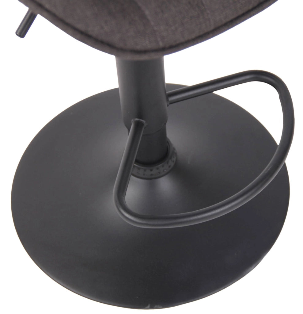 Set di 2 sgabelli da bar Lentini in tessuto grigio scuro,nero