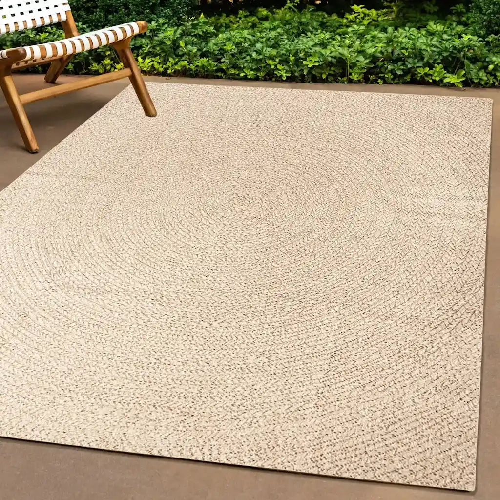 Tappeto ZIZUR Beige 80x150 cm Aspetto Iuta Interni ed Esterni 4010402