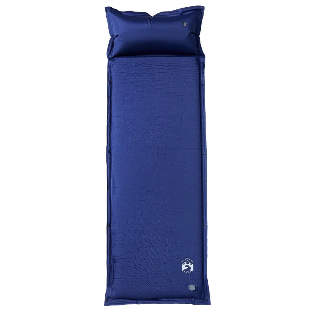 Materasso Campeggio Autogonfiabile Cuscini 1 Persona Blu Marino 4007137