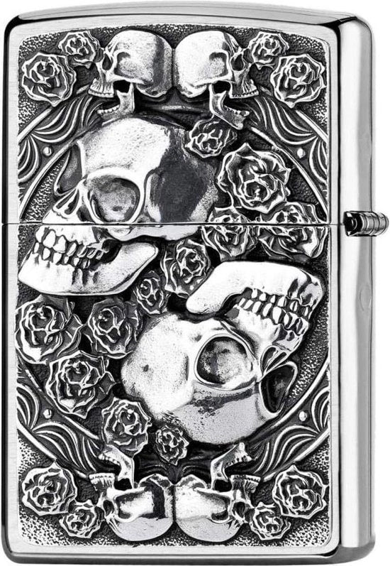 Accendino con teschio e rose - Argento - Sottile - Collezione 2019-2005891-4995 €
