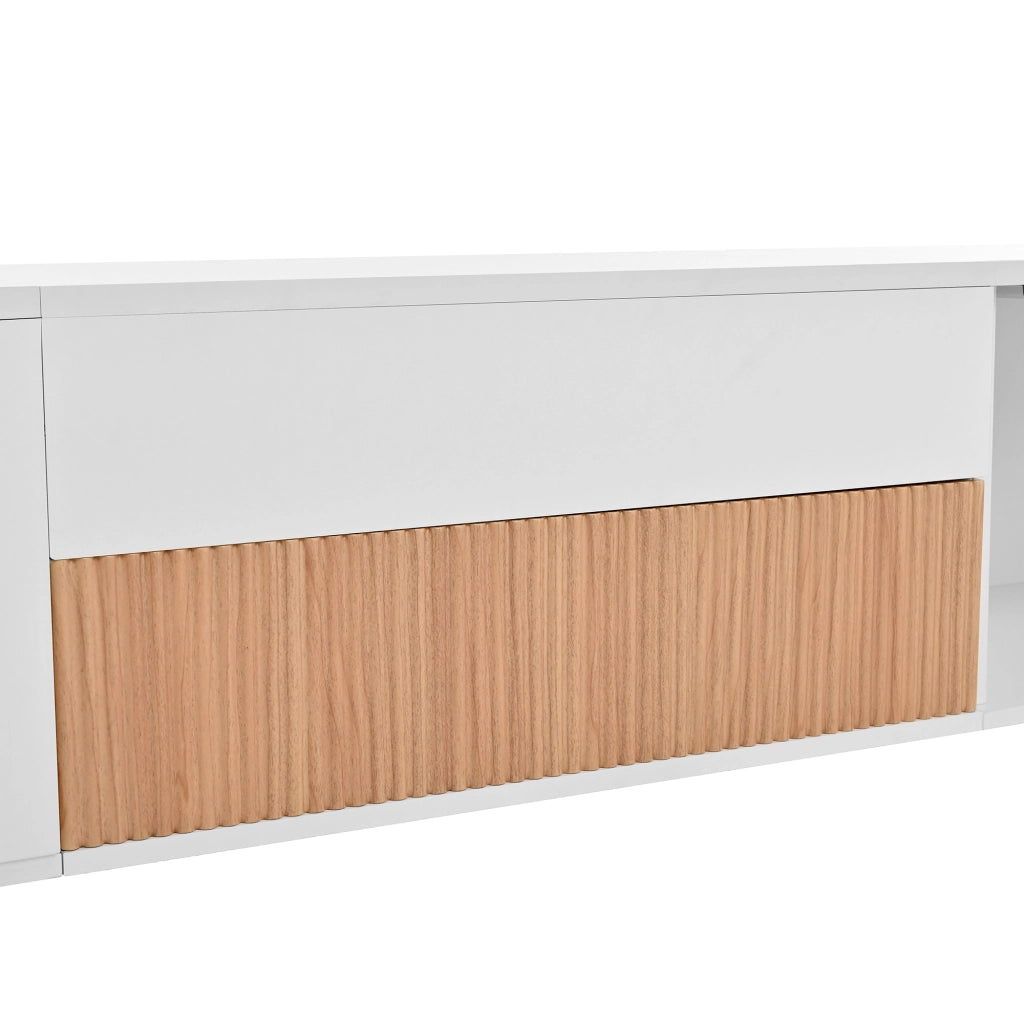 Mobile TV moderno 180x34x30 cm, design unico con supporto per proiettore