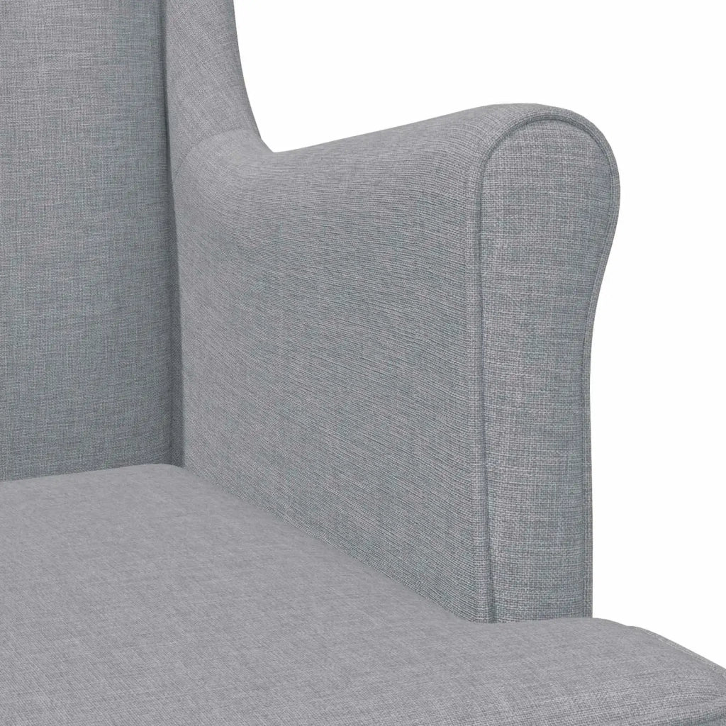 Poltrona-Divano Sedia-Poltroncina Grigio Chiaro Tessuto 252815