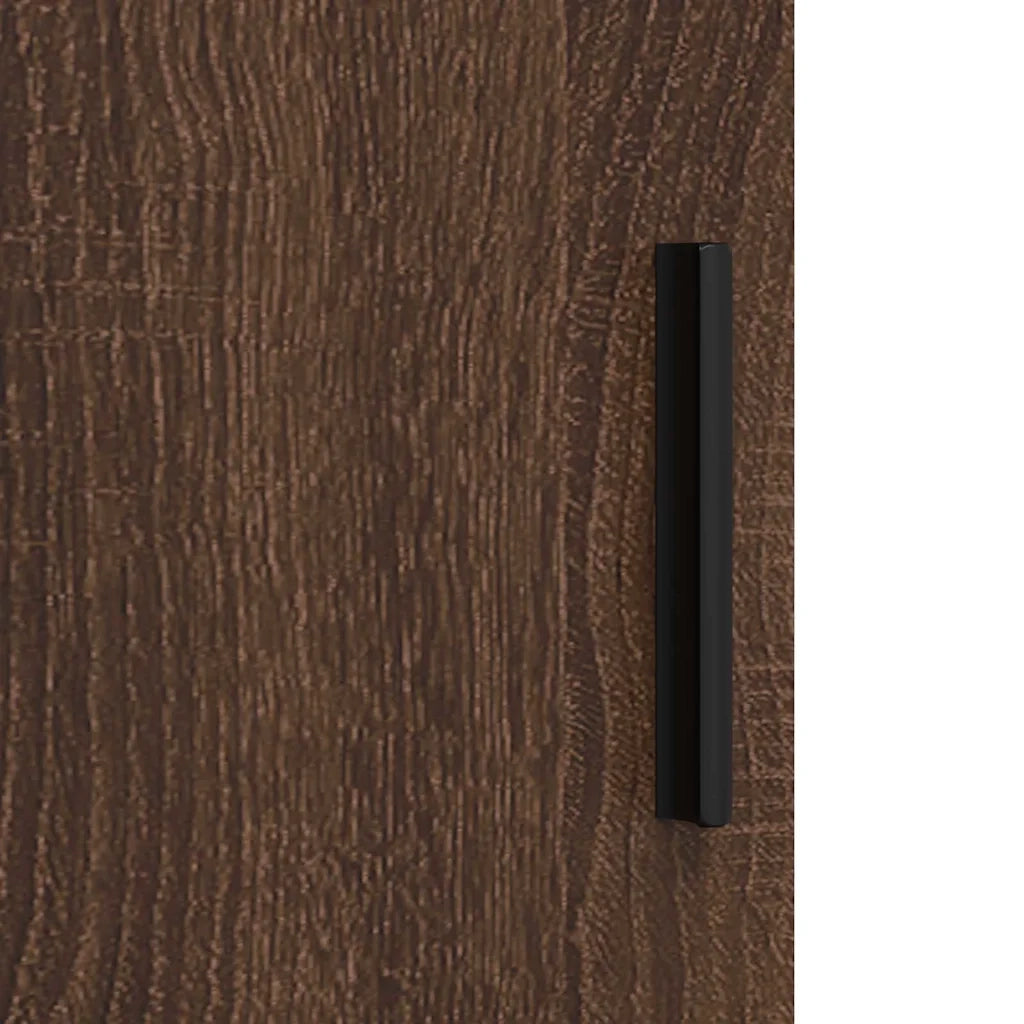 Set di mobili per il bagno con cassetto 3 pcs Rovere Marrone