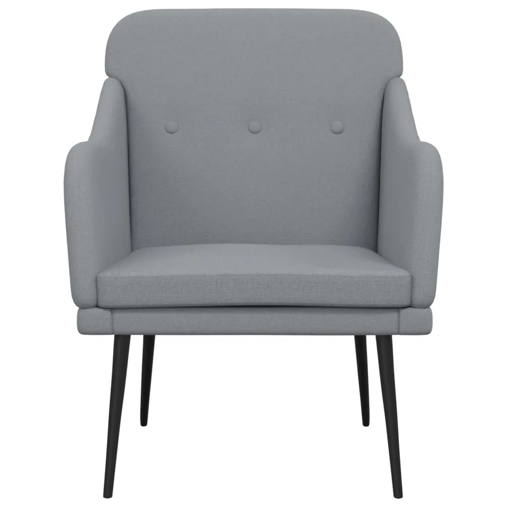 Poltrona-Divano Sedia-Poltroncina Grigio Chiaro 63x76x80 cm in Tessuto