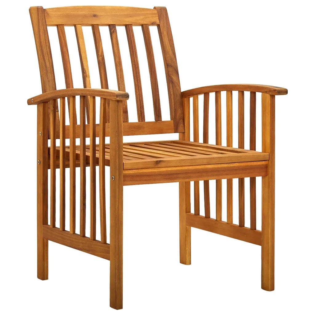 Sedie da Pranzo per Giardino 3pz Cuscini in Massello di Acacia cod mxl 23148