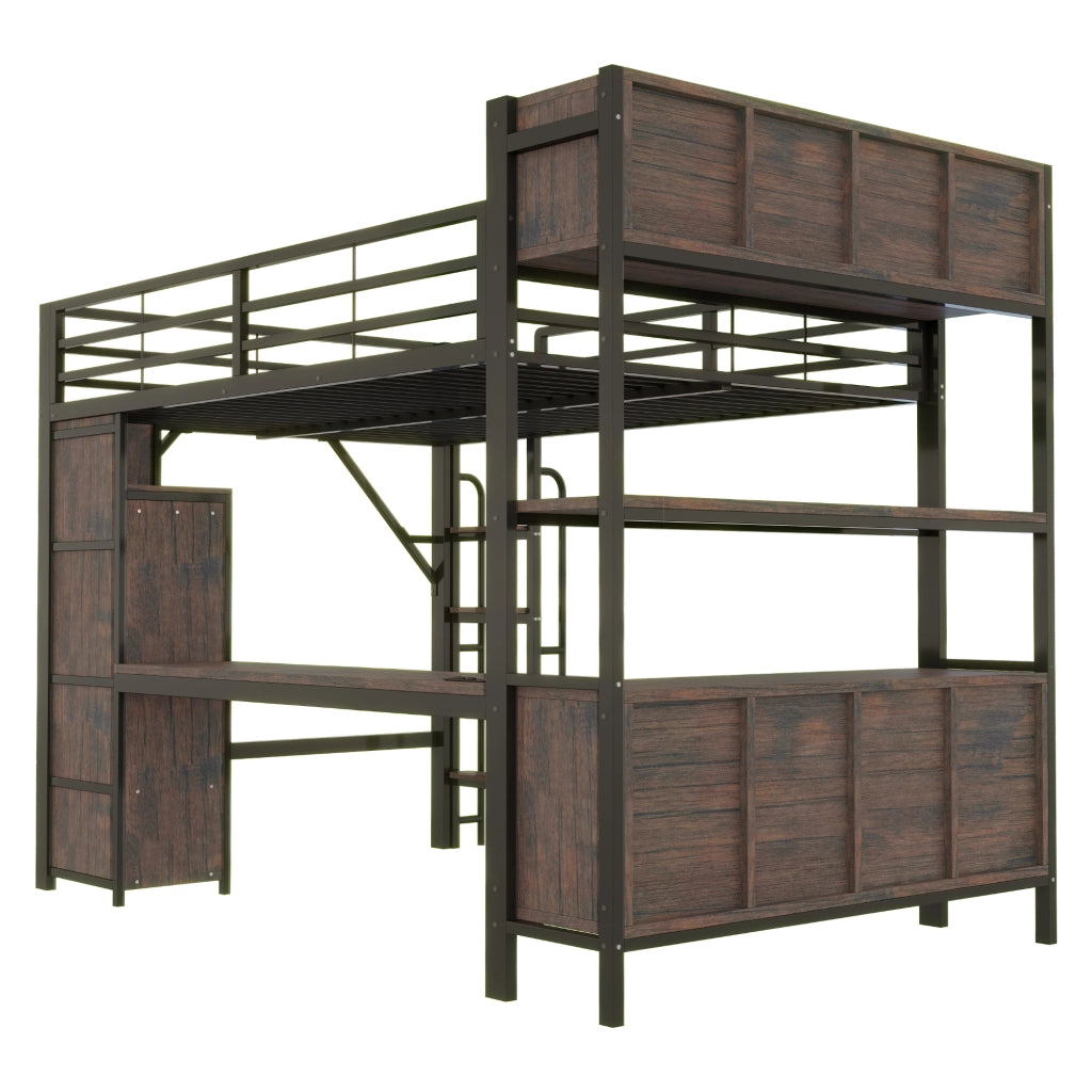 letto alto in metallo nero 145 x 229.2 cm