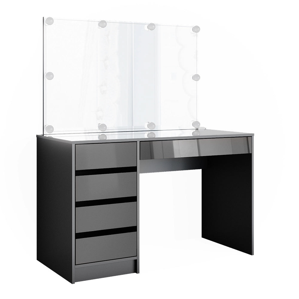 Vicco Tavolo da toeletta Antracite 55 cm con illuminazione a LED