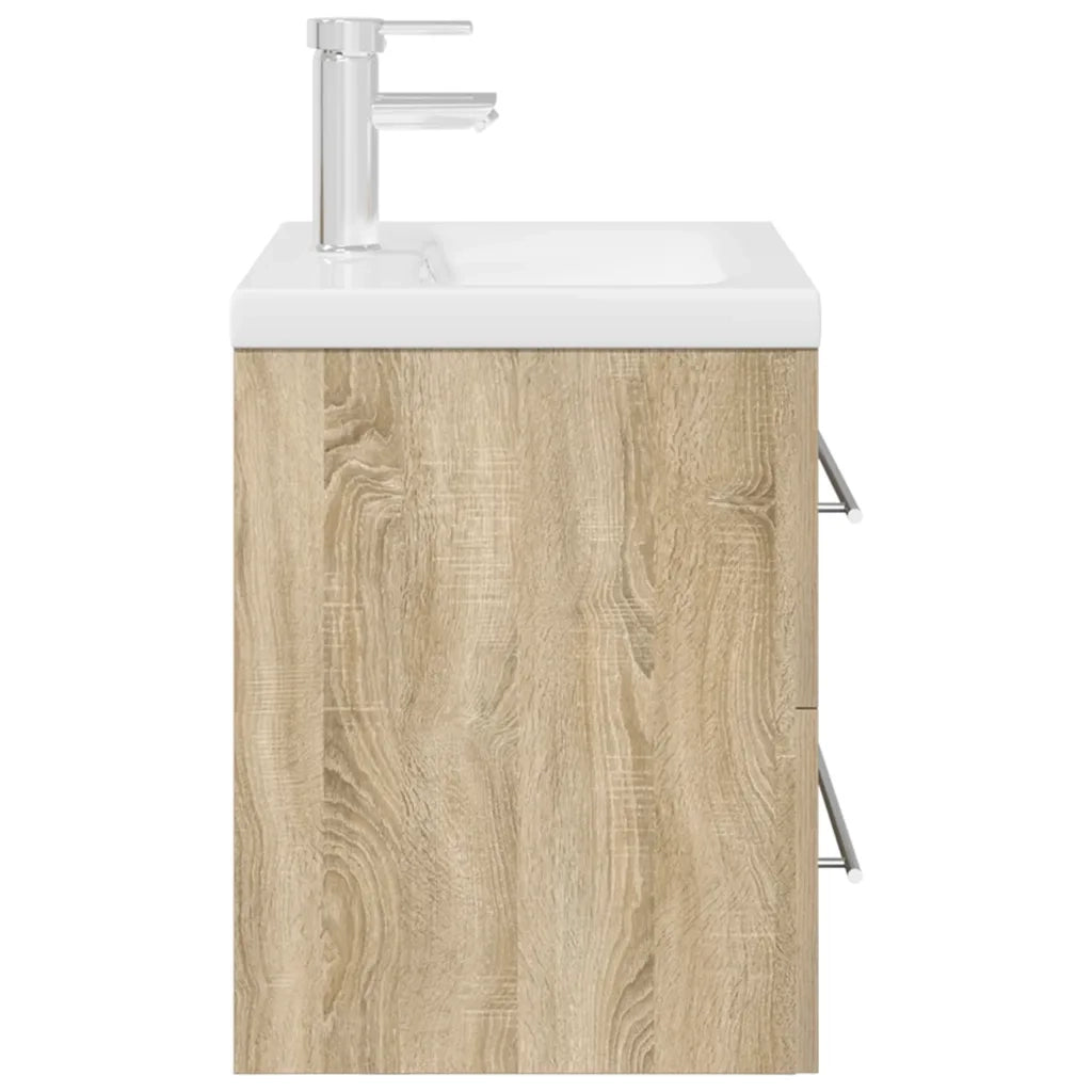 Set Mobili da Bagno 2 pz Rovere Sonoma in Legno Multistrato 3324965