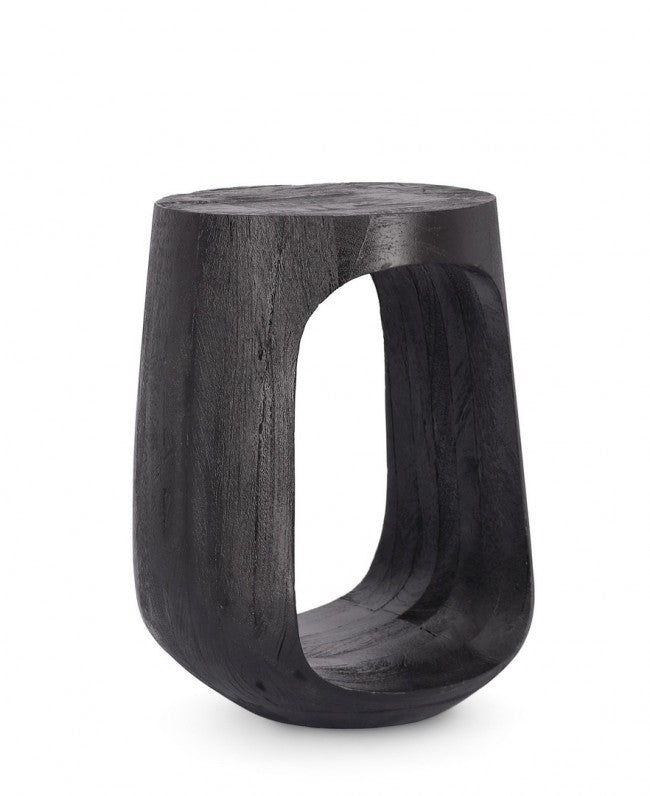 Tavolino Ø 33x45 cm Caffèblack in Legno Black