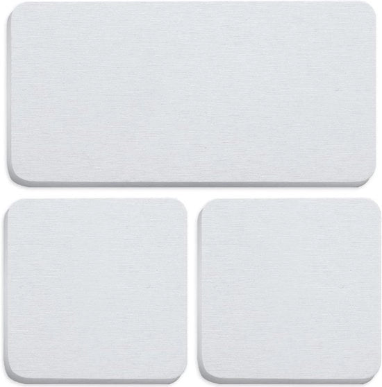 Sottopiede assorbente di diatomite - funzionalità assorbente - 3 pezzi - bianco - diatomite