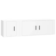 Set di Mobili Porta TV 2 pz | Armadietto TV | Mobile Porta TV Bianco in Legno Multistrato