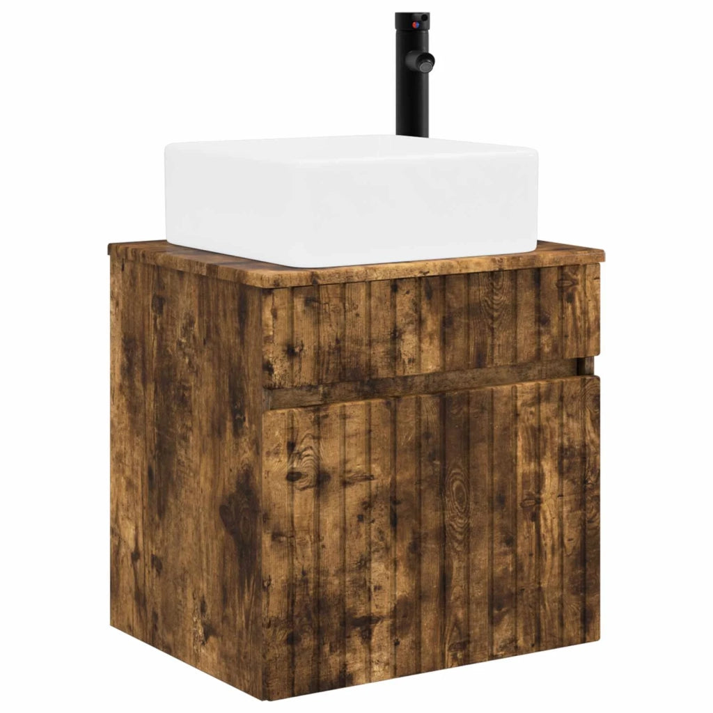 Mobile lavabo da parete Rovere Fumo 49 x 41 x 63 cm 890567