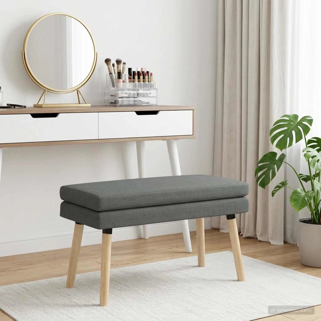 Panchina a doppio strato Grigio Scuro 80 x 40 x 47 cm Tessuto 42038432