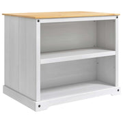 Carrello da Cucina 2 pcs Bianco e Cera di Miele Pino Massello 3425381