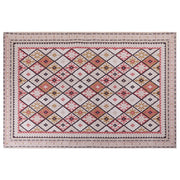 Tappeto in cotone con motivo geometrico 200 x 300 cm multicolore stile moderno camera da letto soggiorno