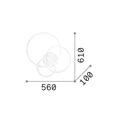 Plafoniera Frame 1 Luce Led Integrato Bianca 41W Ip20