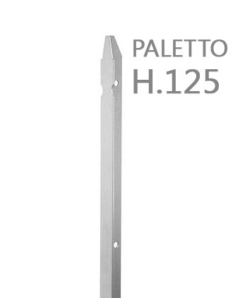 10pz paletti in ferro zincato per recinzione h 125 cm sezione a t 30x30x3 cod:ferx.mi.109.stock