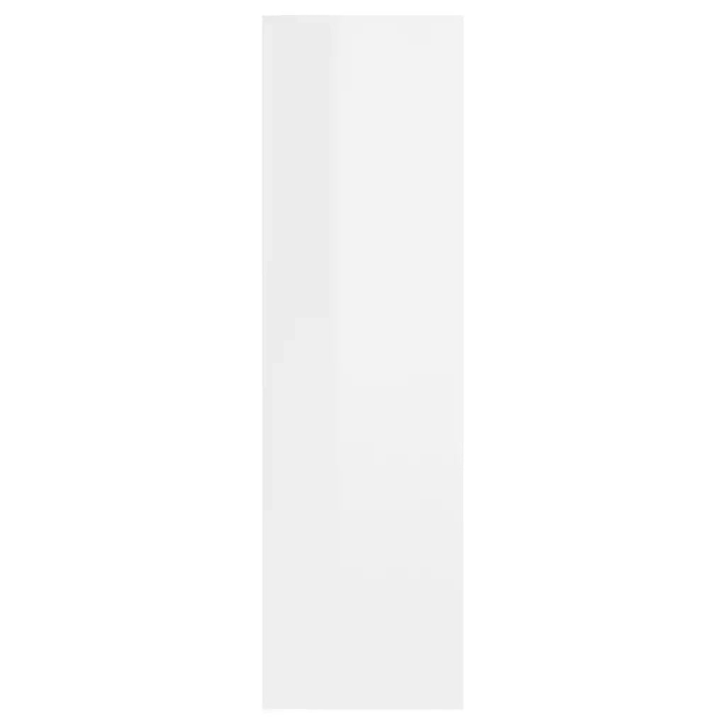 Scaffale a Parete Bianco Lucido 75x16x55 cm Legno Multistrato 803008