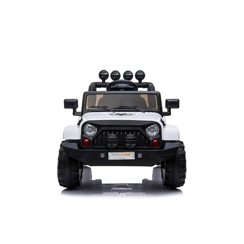 Macchina Elettrica per Bambini Fuoristrada Adventure 12V con Telecomando Bianco