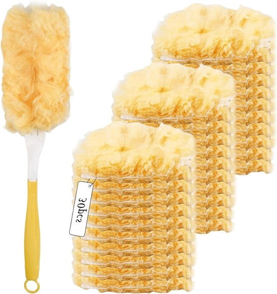 30 pezzi di magneti per tessuto per Swiffer - confezione di riempimento - stoffe elettrizzate - giallo.