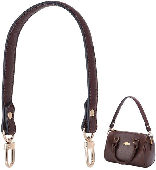 Fascia porta spalla in pelle reale, 45 cm, per borse da donna, in pelle di bufalo, per maniglie, fascia porta spalla piatta, 2,2 cm larga, con chiusure, ganci di carabina