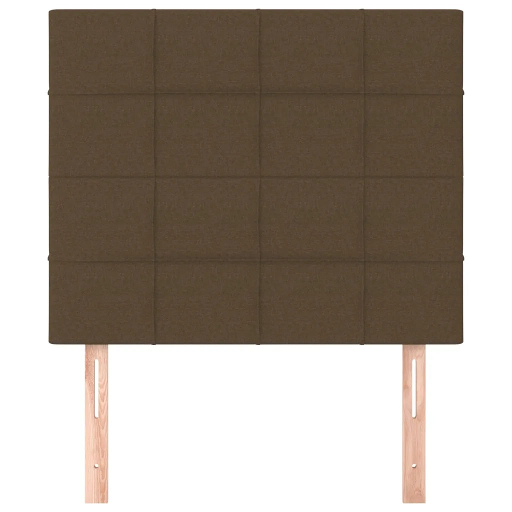 Testiera-Testata-Testiera Decorativa Marrone Scuro 90x5x118/128 cm Tessuto 377137