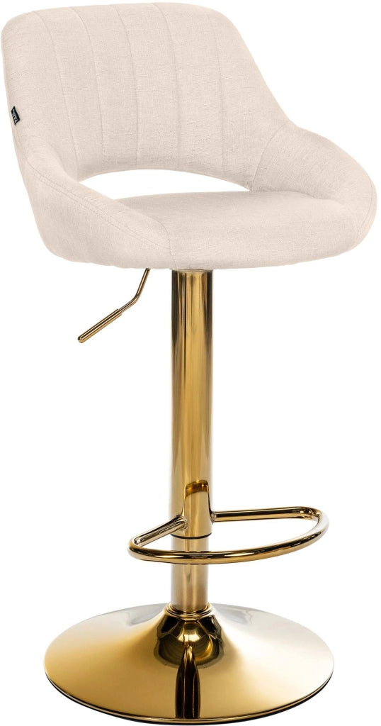 Sgabello da bar tessuto Milet oro 6