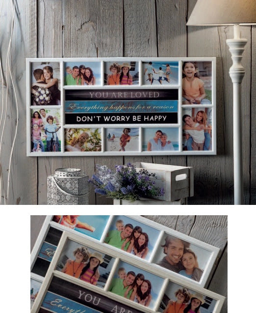 Cornice Portafoto da Parete multi 10 foto 75 x 39,5 cm