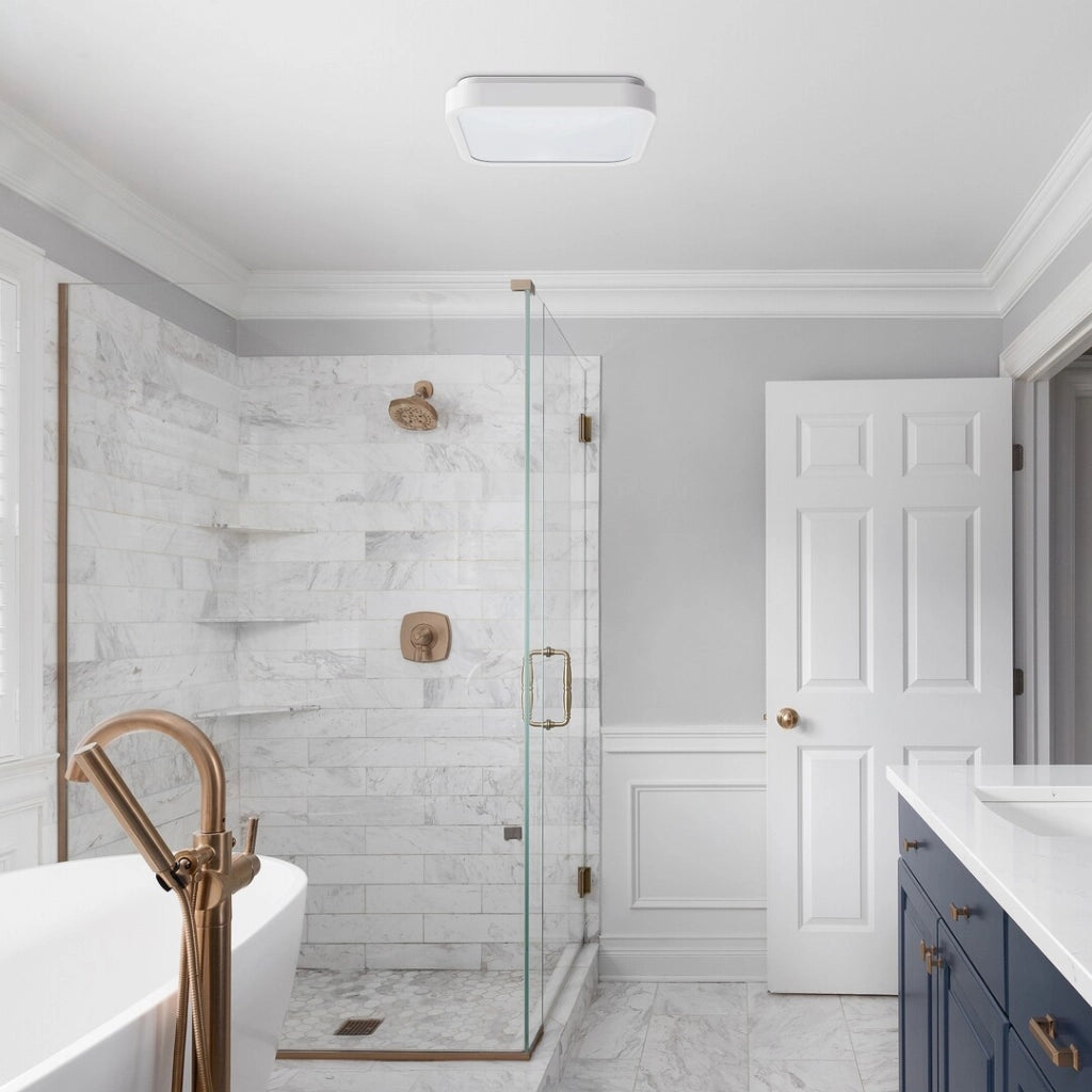 Plafoniera bagno quadrata 42cm bianca IP44 LED 48W Rabalux