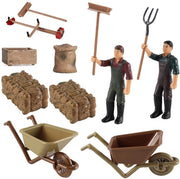 Collezione di modelli di animali da fattoria in miniatura da 12 pezzi