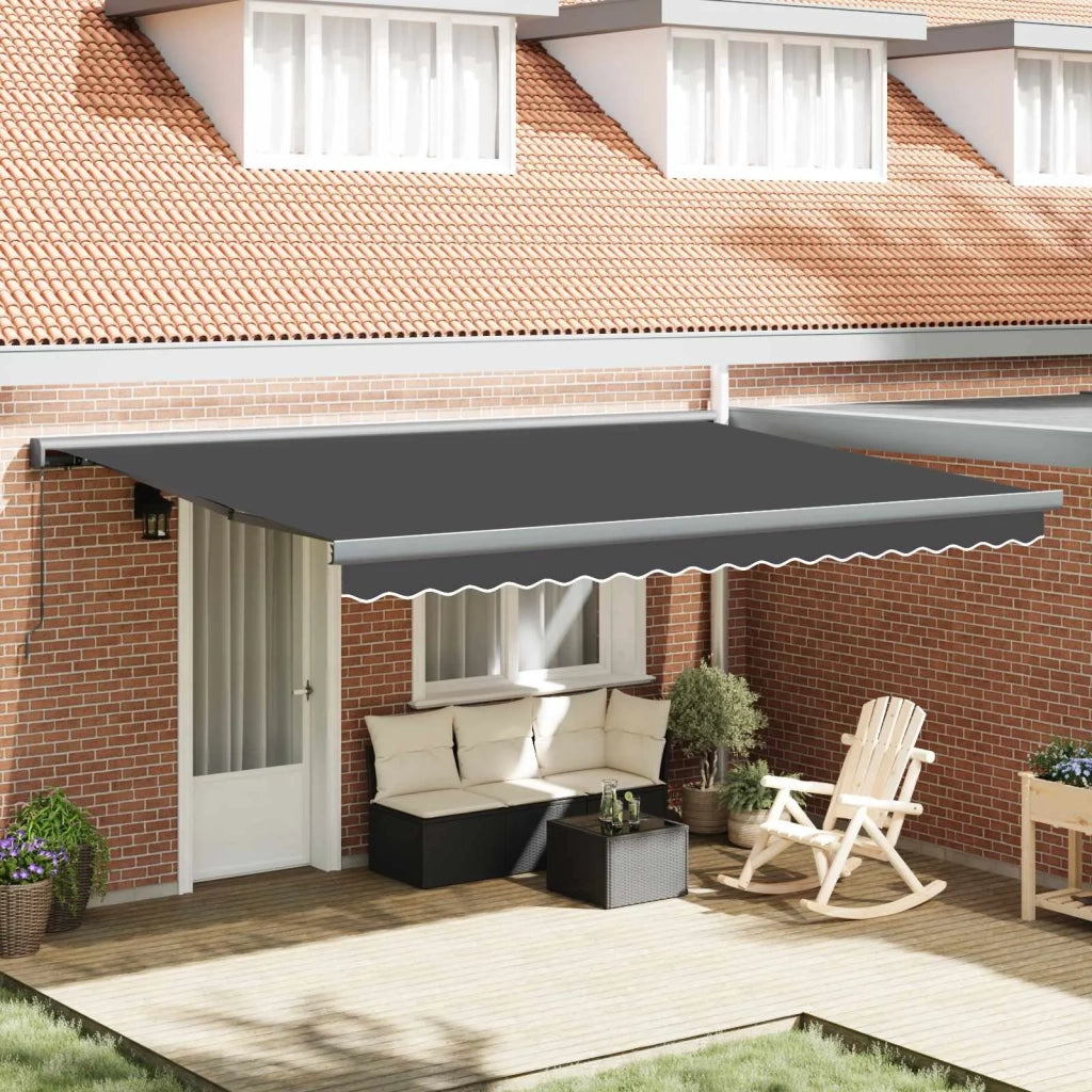 Tenda Retrattile Antracite e Grigio 400 × 300 cm