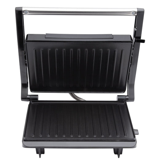SOGO Grill Panini 2 Fette – 750W – Piastra Antiaderente, Apertura 180°, Manico Cool Touch, Termostato, Facile da Pulire, Cottura Uniforme