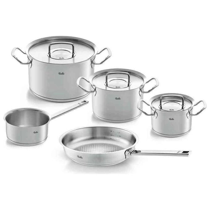 Fissler 084-378-05-000-0 Original Profi Collection Set di Pentole 5 pezzi Acciaio Inossidabile 18-10 con Fondo Cookstar e Scala di Misura Incisa colore Acciaio inox