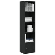 Libreria-Scaffale per Libri-Mobile di Stoccaggio Rovere Nero 31x24x127 cm in Legno Multistrato