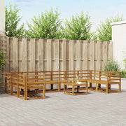 Set di divani da esterno 11 pcs Naturale