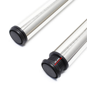 Set 4 gambe tavolo regolabili in acciaio inox nichel Ø 60mm 710mm