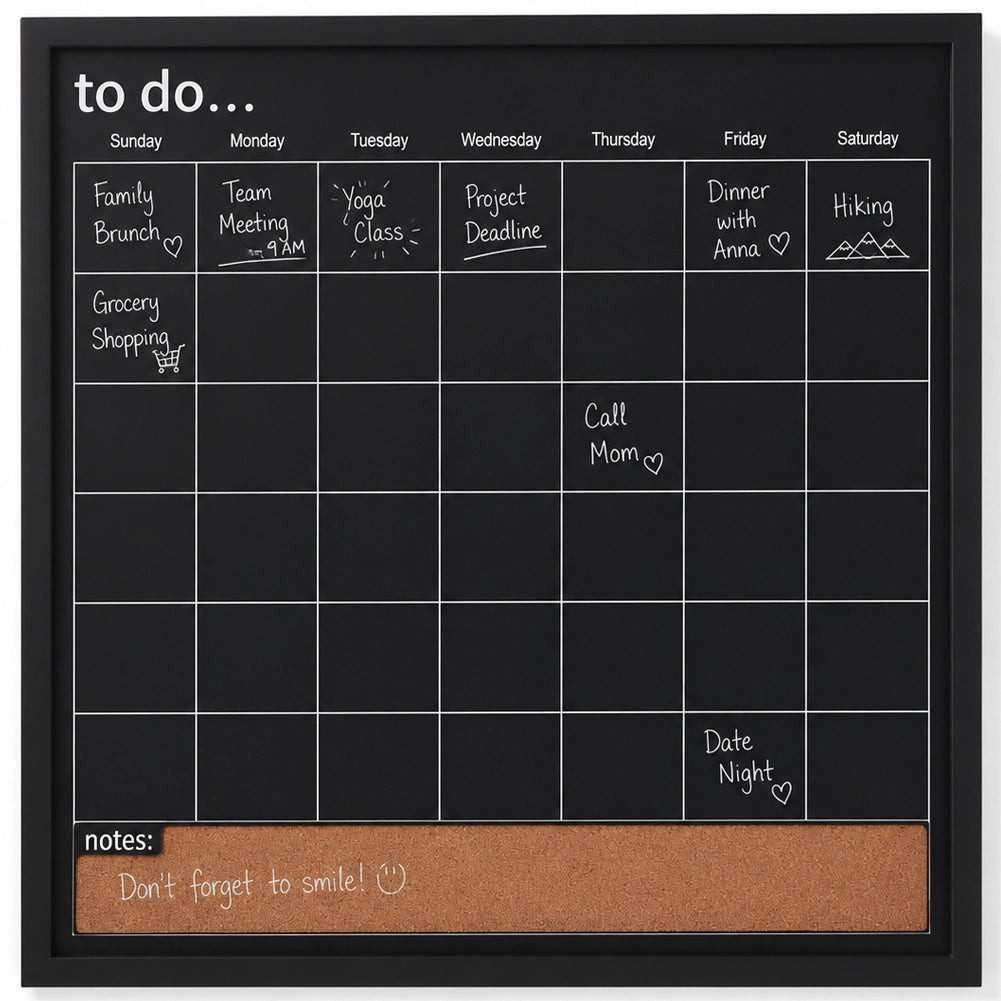 Planning Board Lavagna Settimanale Casa Ufficio Pianificazione Settimana 56x56cm
