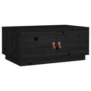 Tavolino da salotto | Tavolino da caff¨¨ | Tavolino da Soggiorno Nero 80x50x35 cm in Legno Massello di Pino