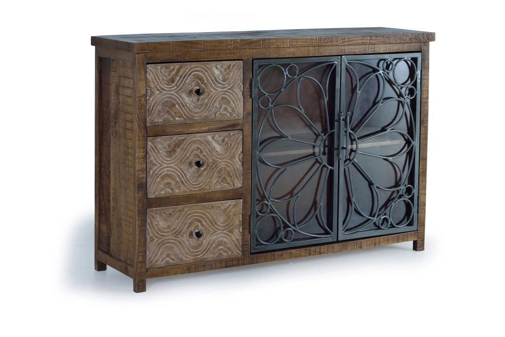 Credenza in legno di mango invecchiato